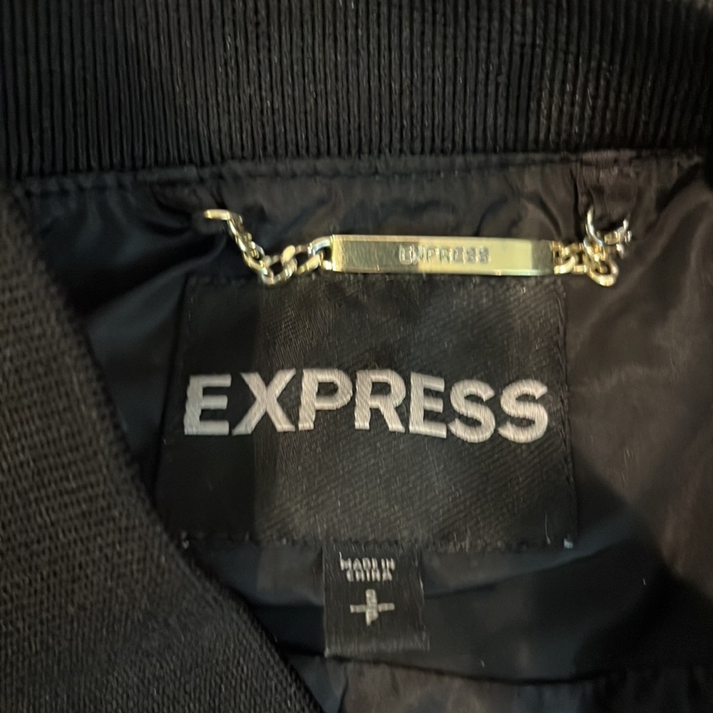Black Express Patch Work Bomber Jacket - image 7